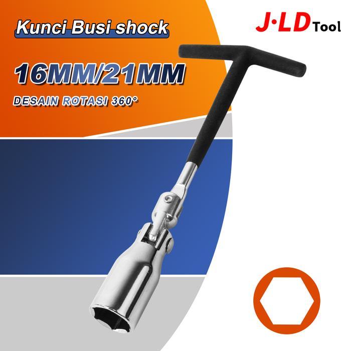 Jld Kunci Busi Fleksibel Kunci Sok Busi Flexibel 16Mm/21Mm Kunci Busi Sok Spark Plug Socket T-Handle