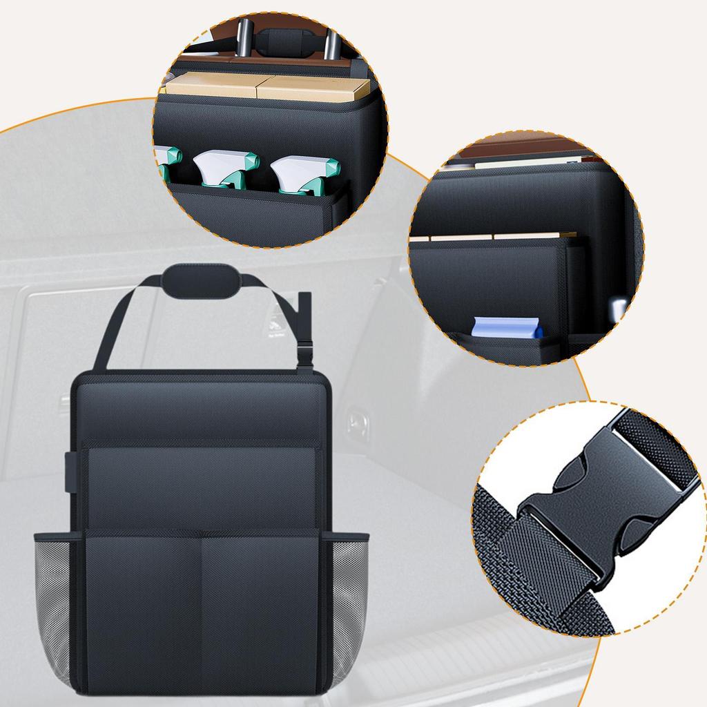 CAR BACKSEAT ORGANIZER WATERPROOF ACCESSORY FOR WATER CUPS SNACK TOYS