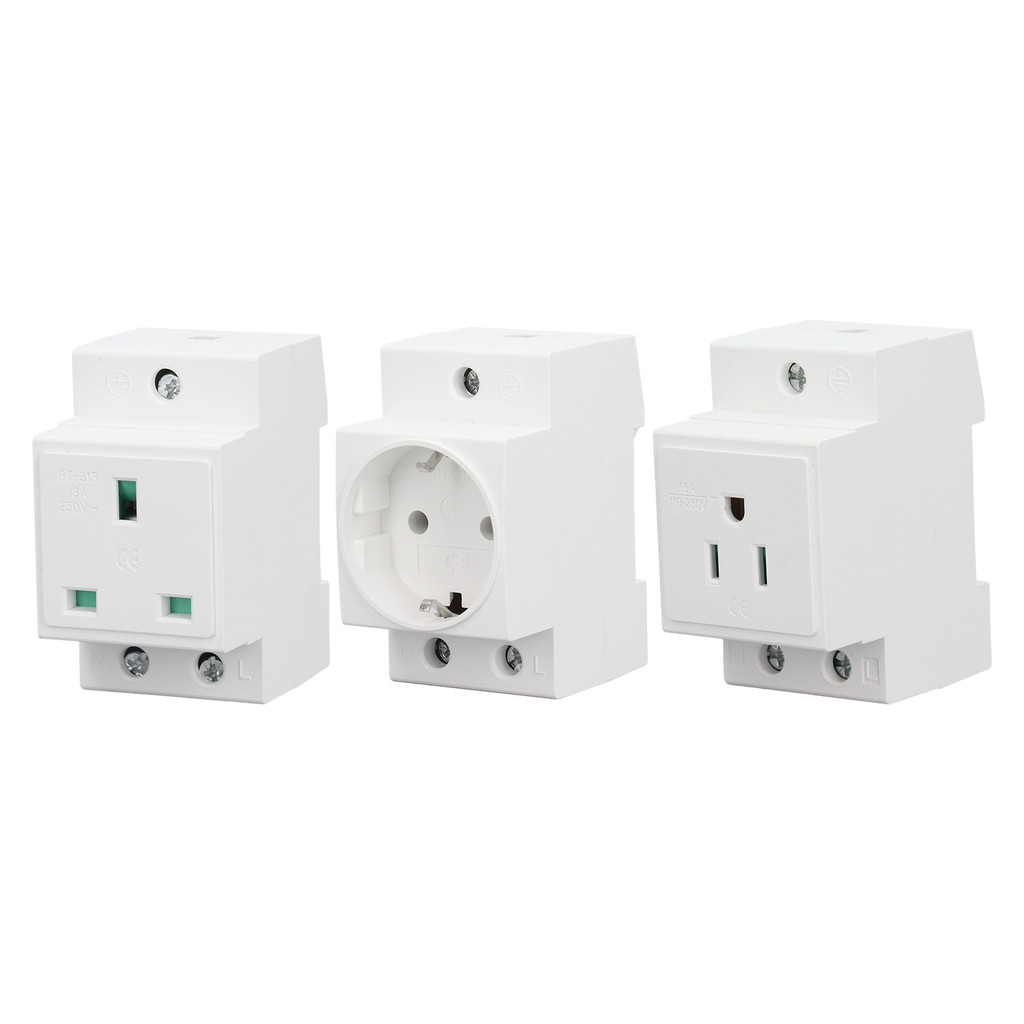DIN Rail Outlet DIN Rail Power Socket DIN Rail Socket Built in Protective Contact Contact Outlet for