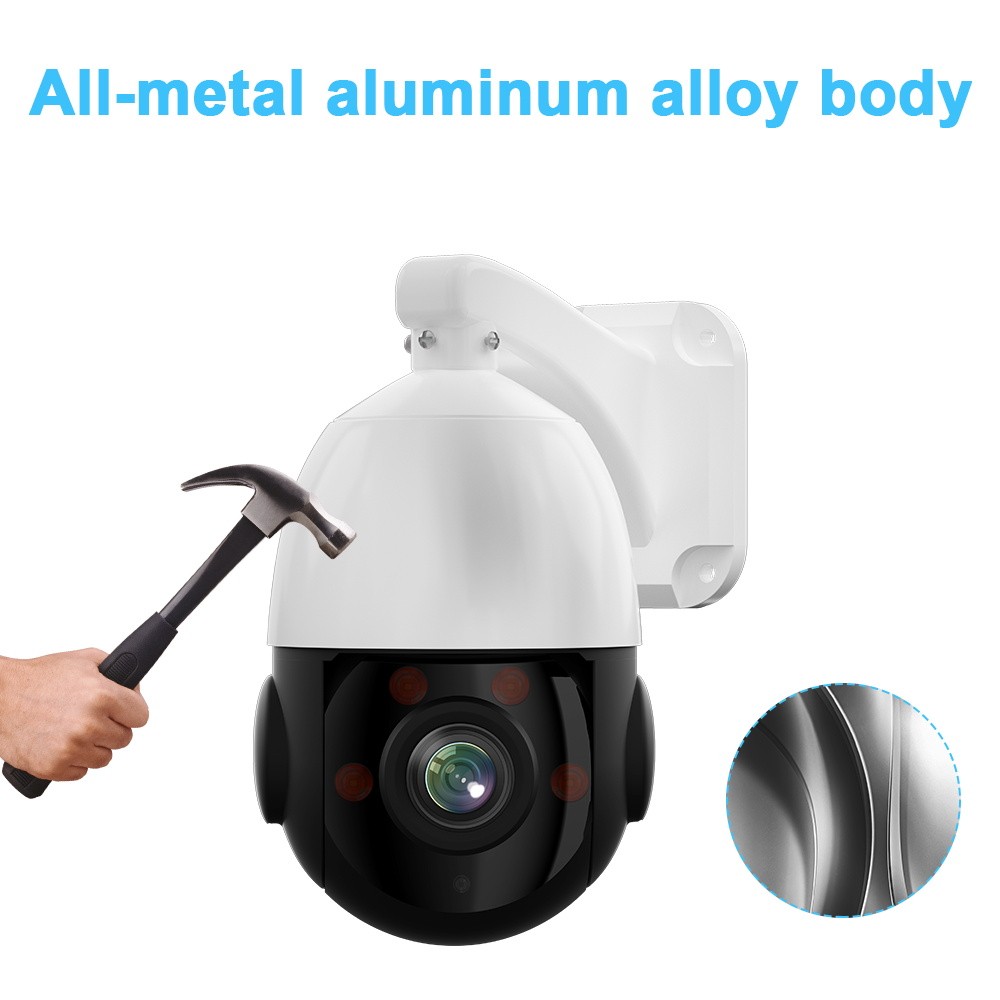 UTOOEE 4K 8MP Metal POE Camera 360° Rotation 60X Optical Zoom Motion Detection CCTV Surveillance RJ4