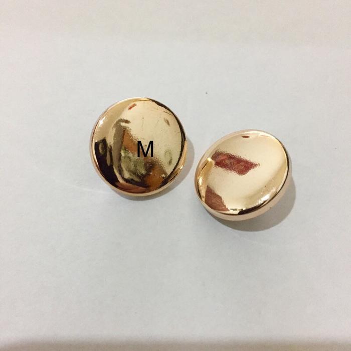 Kancing Jamur Gepeng 18 L Kancing Baju Emas Silver Gold Lusinan 11 mm