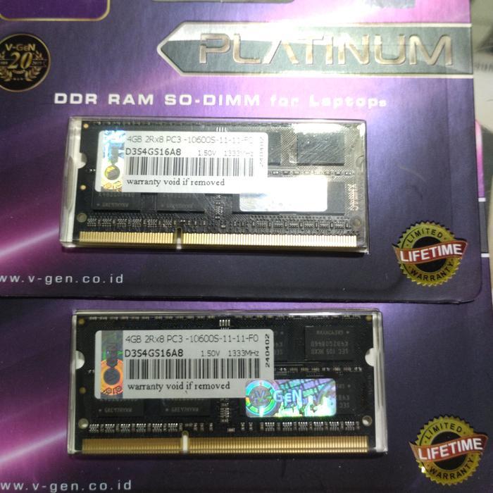 RAM SODIM V-GEN DDR3 4GB PC10600