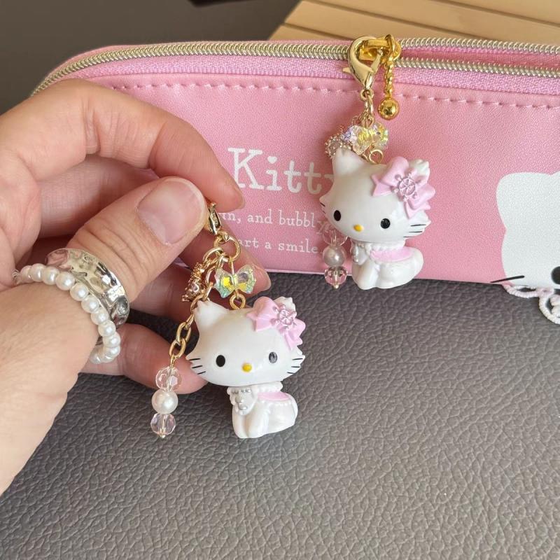 Kawaii Sanrio Charmmy Kitty Keychain Cartoon Princess Cat Pendant Anime Peripheral Backpack