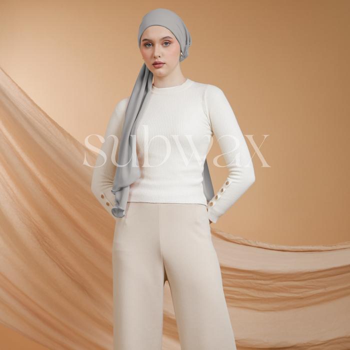 Sedia SUBWAX - Hijab Turban Instan Premium Ceruty BabyDoll untuk Pesta & Hari Raya Casual Nyaman