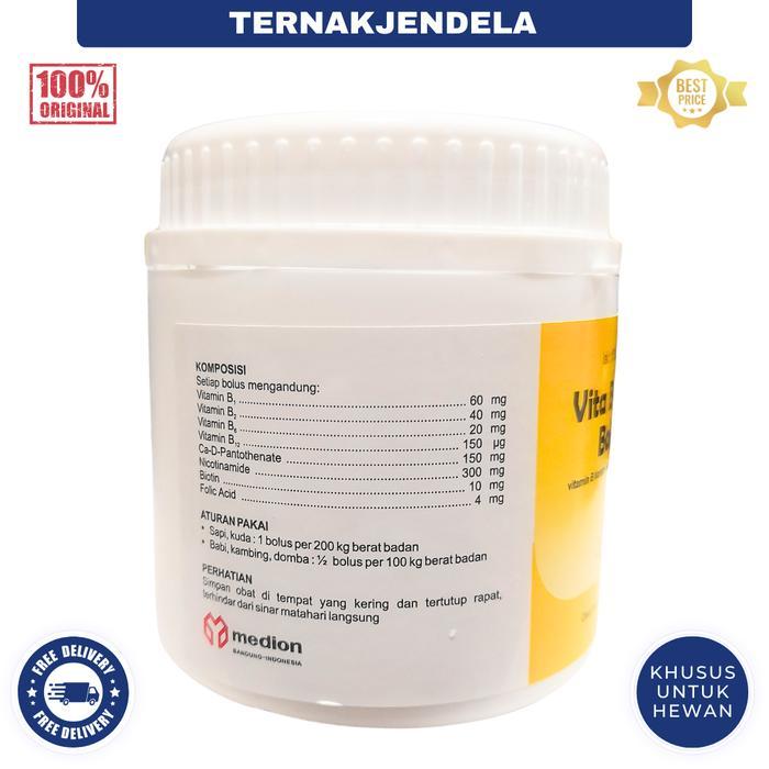 Premium Vita B-Plex Bolus Isi 17 Bolus - Vitamin B Kompleks Untuk Hewan Ternak Original