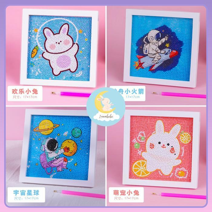 5d DIY Diamond Mosaic Painting Diamond DIY anak lukisan kristal Stiker Diamond Frame Painting