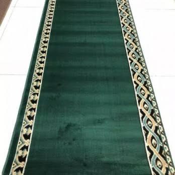 ( Gosend ) Karpet Permadani Masjid Motif List Polos ukuran 105 x 570