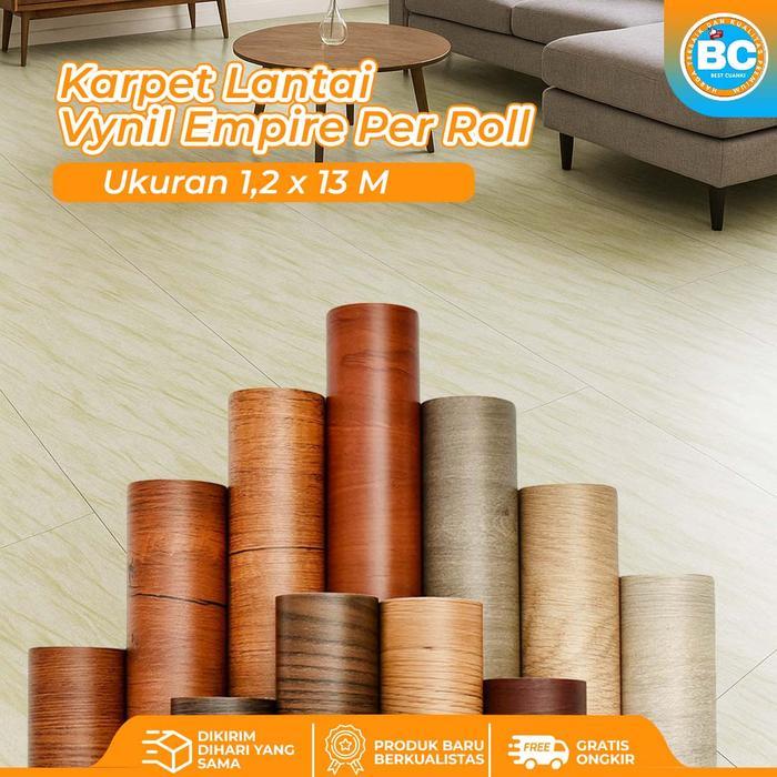 BC Karpet Vynil EMPIRE karpet Lantai 1,2 x 13M Tebal 0,25 Alas Meja Plastik Vinyl Premium