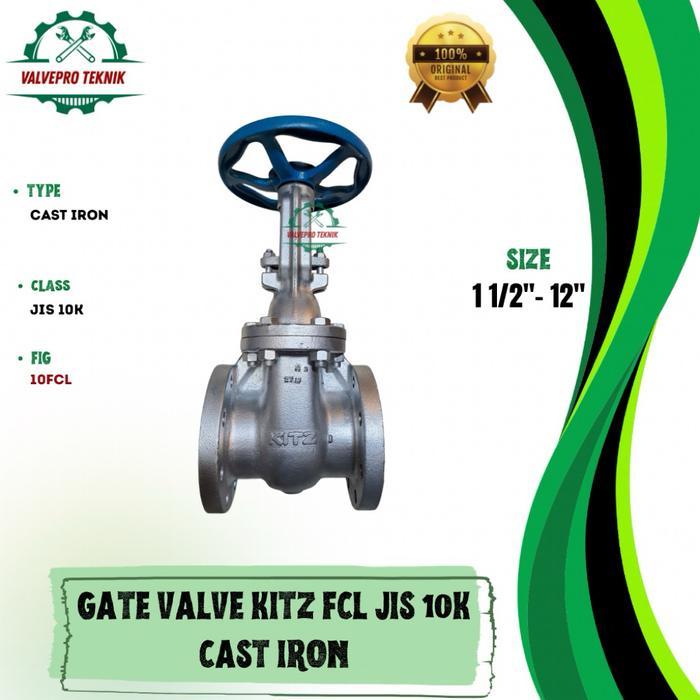 GATE VALVE FCL KITZ 5 INCH JIS 10K CAST IRON ORIGINAL