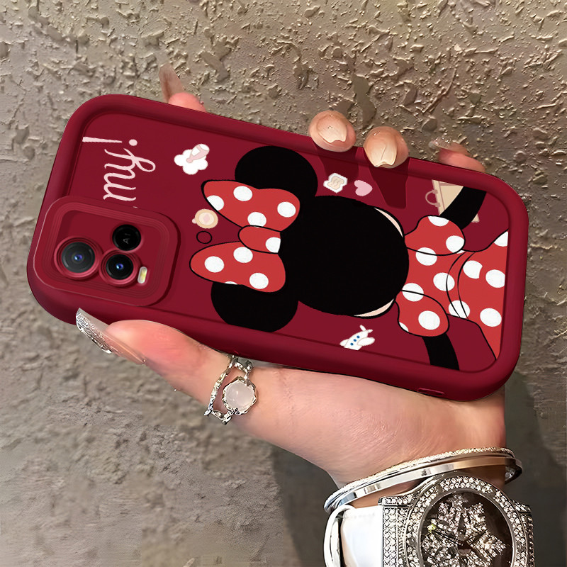 Casing Hp untuk VIVO Y21 Y21s Y21t Y21e Y21a Y21G Y33s Y33t Case Minnie Model Tahun Baru Kartun Soft