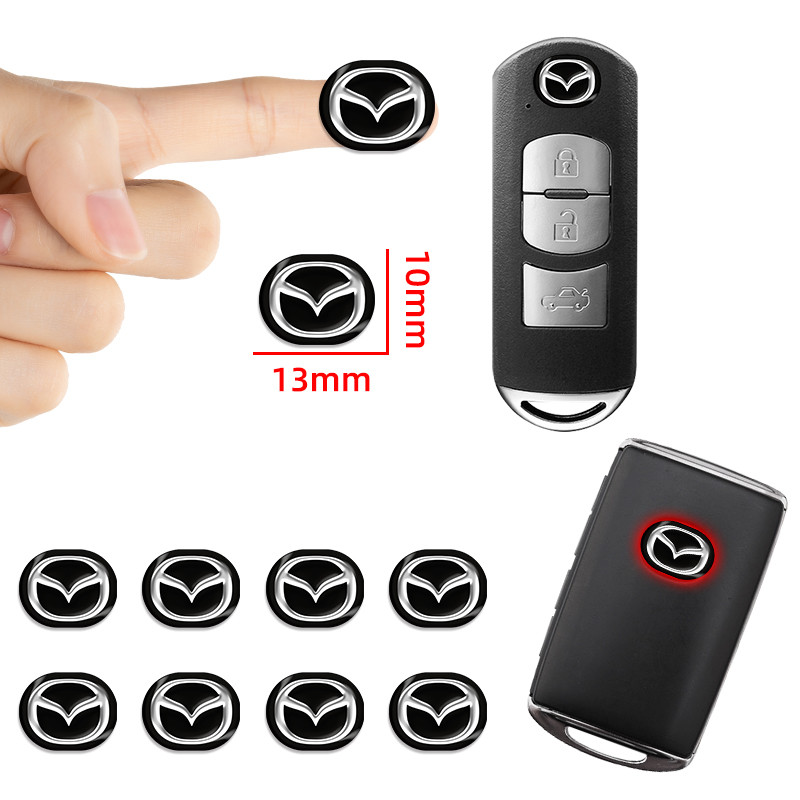 13mm Car Key Badge Emblem Replacement Car Key Stickers for Mazda ATENZA Axela 2 3 5 6 323 626 RX8