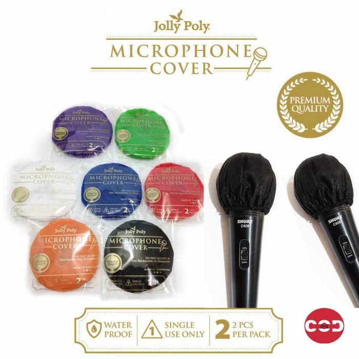 sarung mixcrophone Karaoke/Bahan kain/cover mix shure merek jolly poly