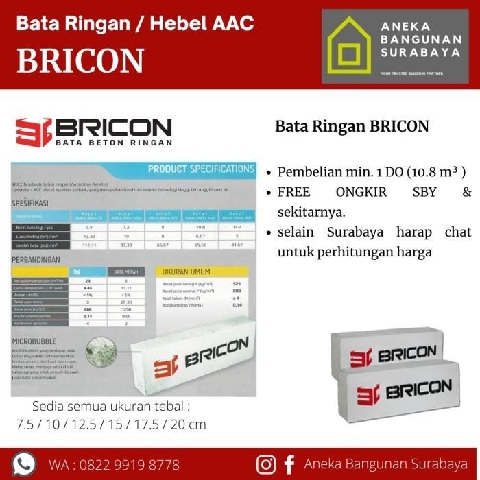BATA RINGAN AAC BRICON (900bj/DO) HEBEL