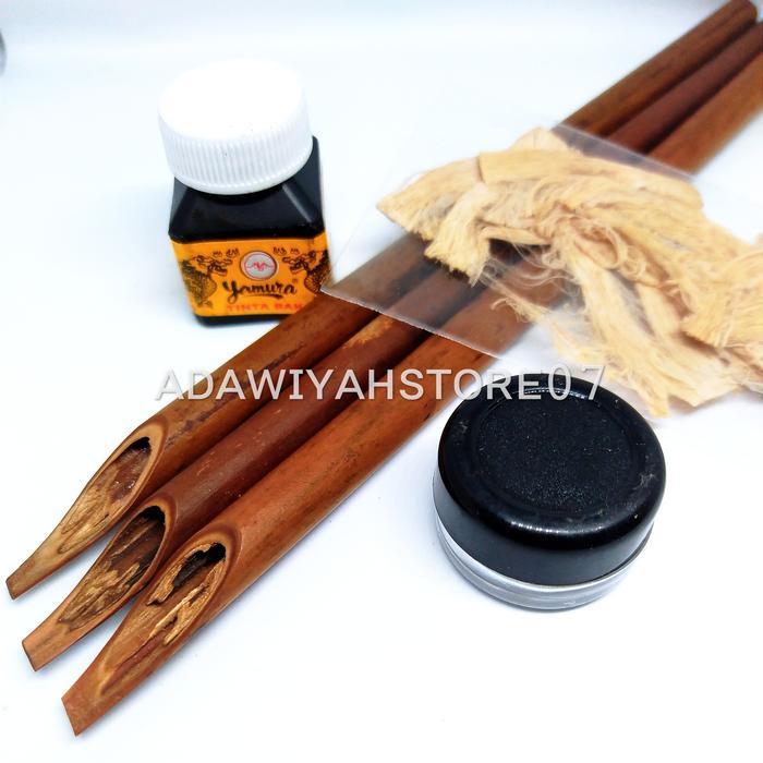 Paket Handam Qolam Kalam Pena Kaligrafi Tinta Satu Set