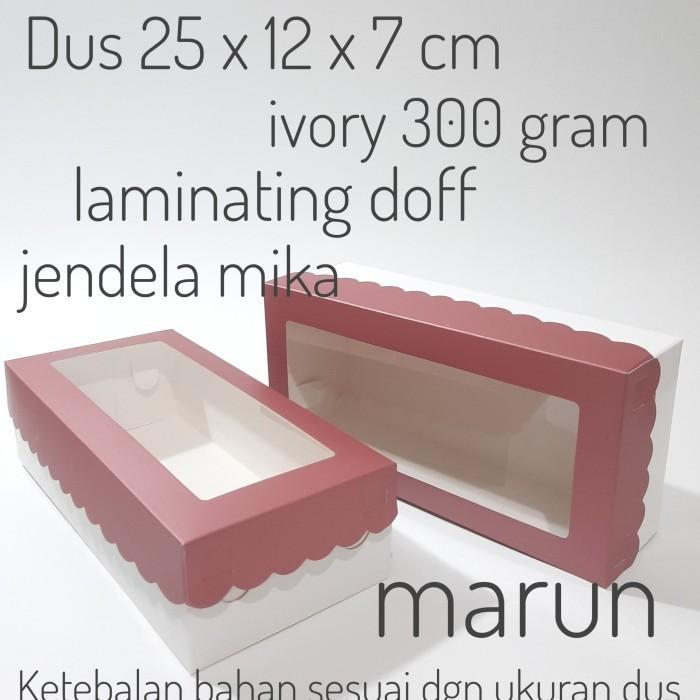 Thebest- Box brownies 25x12x7cm dus brownies kotak kue brownies dus kue bolu