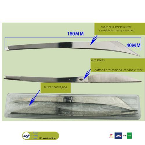 Premium Stainless Steel Carving Knife Pisau Ukir Sayat Bonsai Buah Kelapa Original