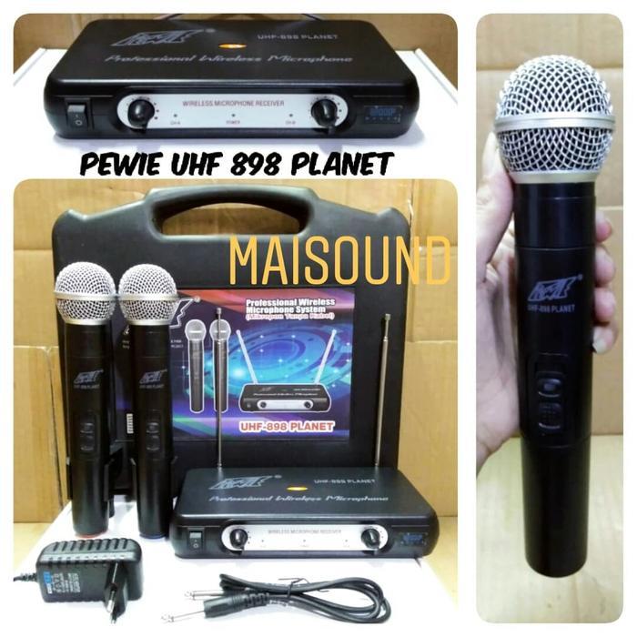 Terlaris Mic Wireless PEWIE UHF- 898 PLANET Microphone UHF 898 UHF898 SALE
