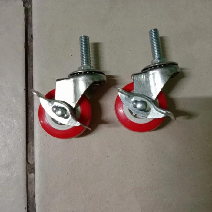 roda troli roda pu roda baut 1,5 inch baut tusuk TERBATAS