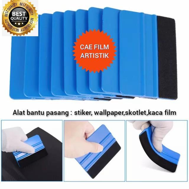 . Rakel scrapper Kape Biru Alat Bantu Pasang Stiker Sticker Kaca