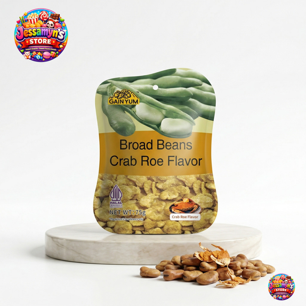 Gainyum Broad Beans Crab Roe Flavor 75gr (100% ORIGINAL IMPORTED - CN)