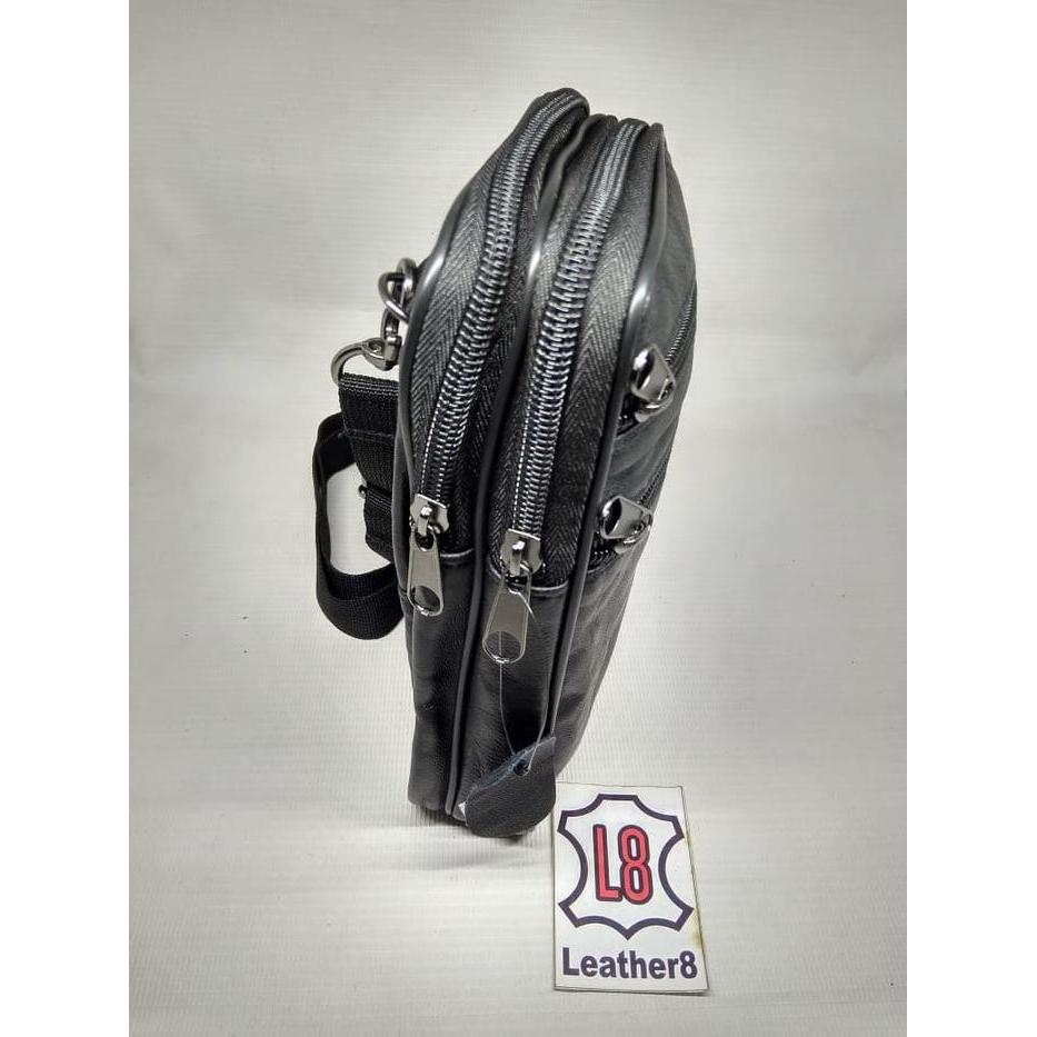 Waist Bag Pria Tas Selempang / Tas Pinggang Sabuk Kulit Murah / Tas Hp