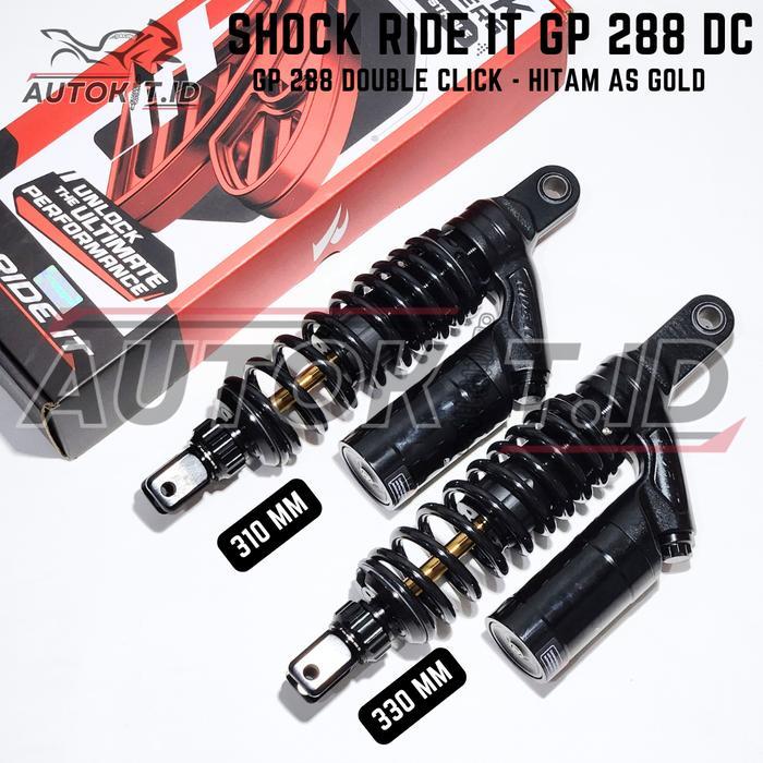 TERLARIS Shock / Shockbreaker RIDE IT GP 288 [ DC ] Double Click MATIC Untuk VARIO, BEAT, O, SCOOPY,
