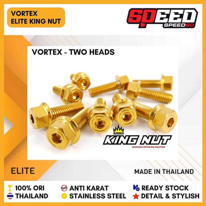 Probolt Baut Blok Mesin Kawasaki Ninja ZX 25 R Stainless King Nut Thailand