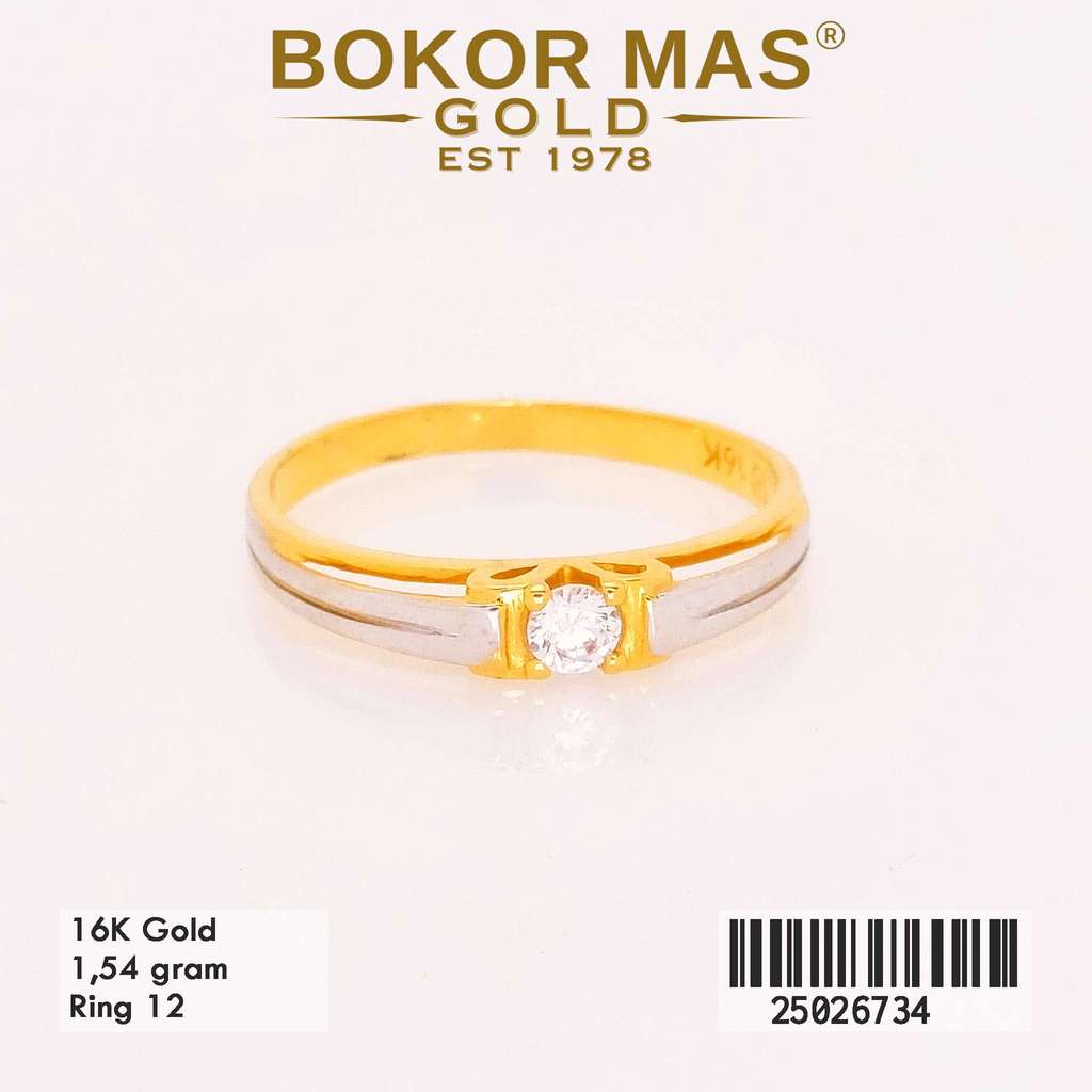 BokorMas Gold Cincin Nikah Permata Emas Asli Kadar 16K 25026734