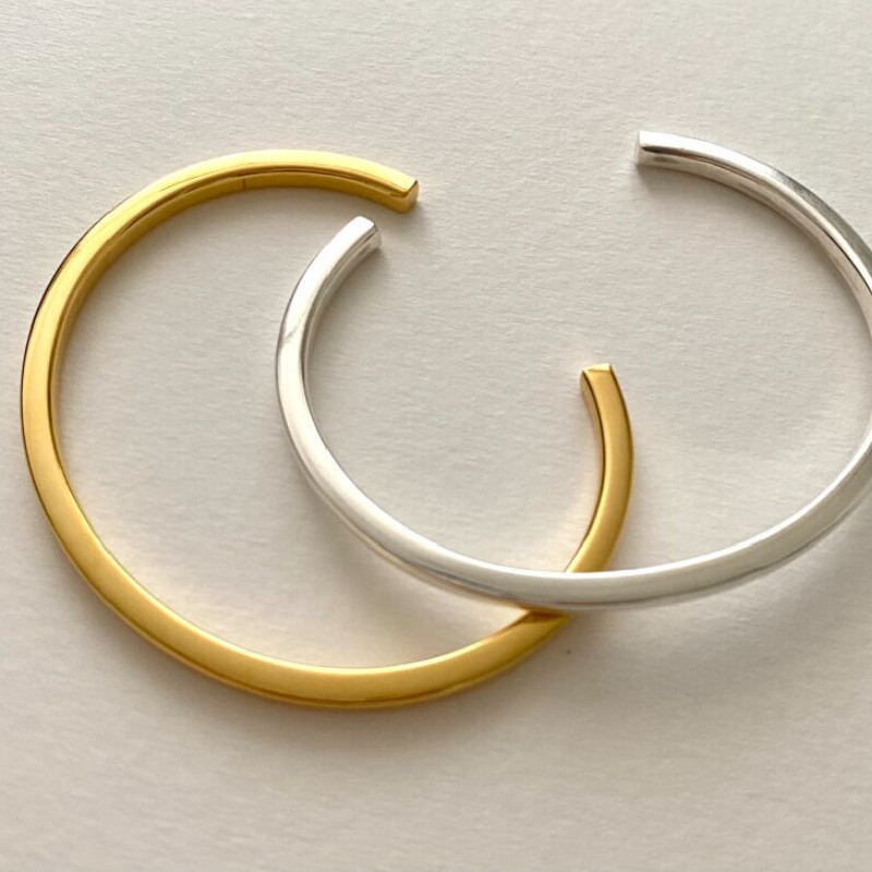 Gelang Perak 925 Murni Desain Vintage Geometris untuk Wanita dan Pria, Hadiah Ulang Tahun