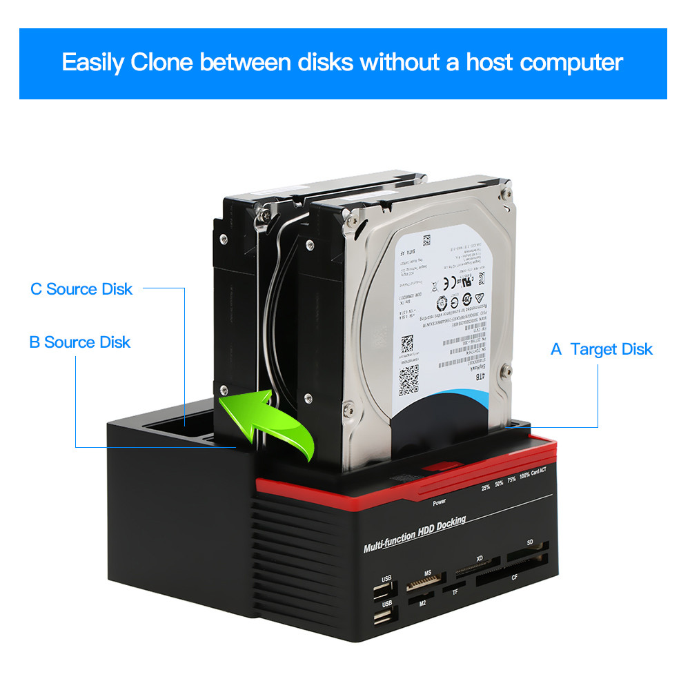 USB 3.0 HDD Docking Station Three-bay HDD Docking Station HDD Docking Station Multifunctional