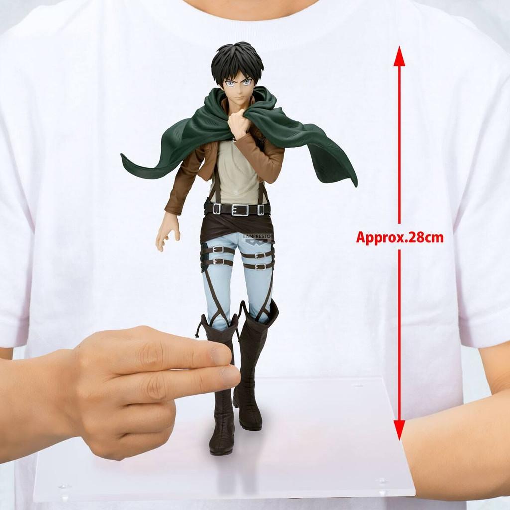 Banpresto Attack on Titan Anime Eren Jaeger & Levi Ackerman Grandista Action Figures Model Figurine