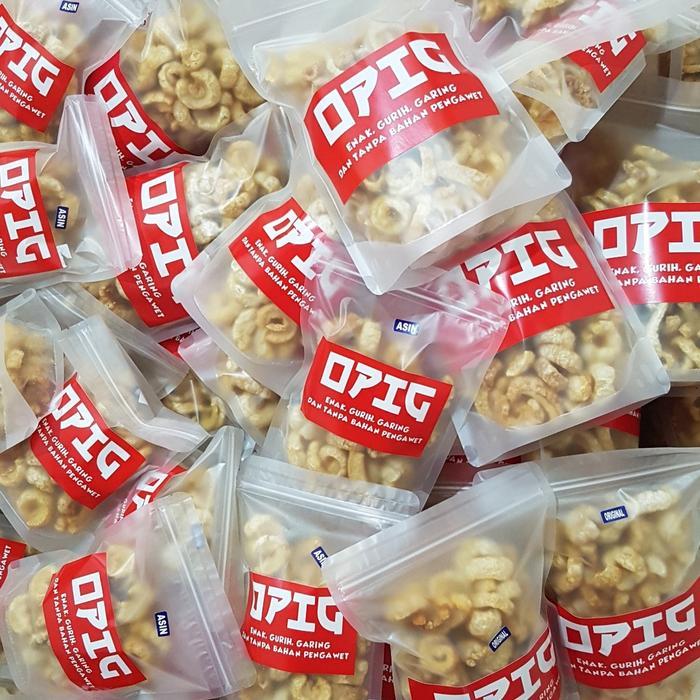 "New" kerupuk kulit babi/krubi/kerupuk kulit babi samcan opig 250gr