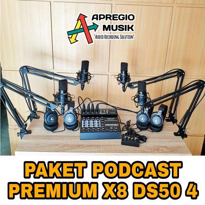 Paket Podcast 4 orang PROfesional Ashley Premium6 X8 DS50