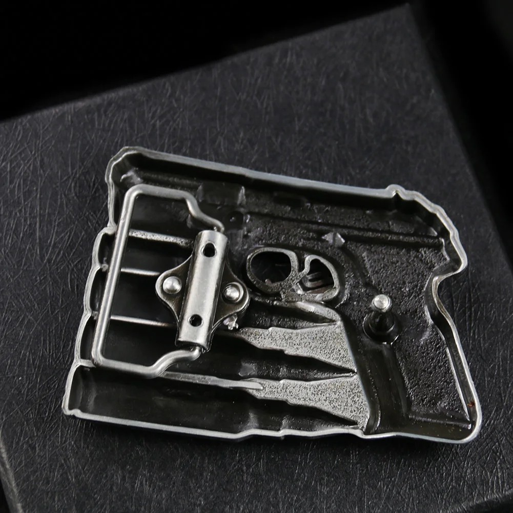 Desert Eagle 3D Pistol Bullet Model Metal Belt Buckle Popular Military Machinery Cowboy Role Playing