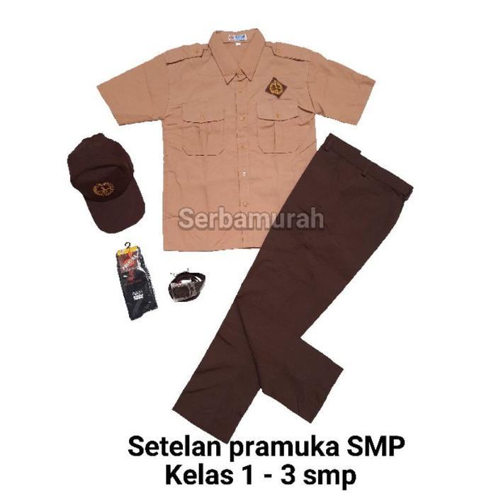 setelan seragam pramuka smp seragam pramuka smp anak laki-laki Baju Celana