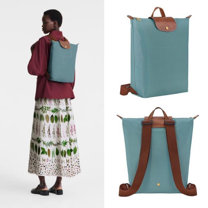 LONGCHAMP Le Pliage Original Medium Backpack Eucalyptus