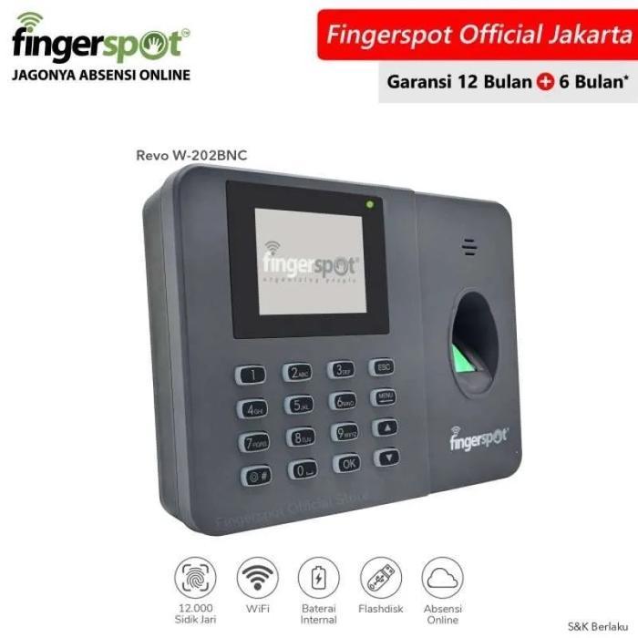 Mesin Absensi Fingerspot Revo W-202Bnc Wifi Dan Battery