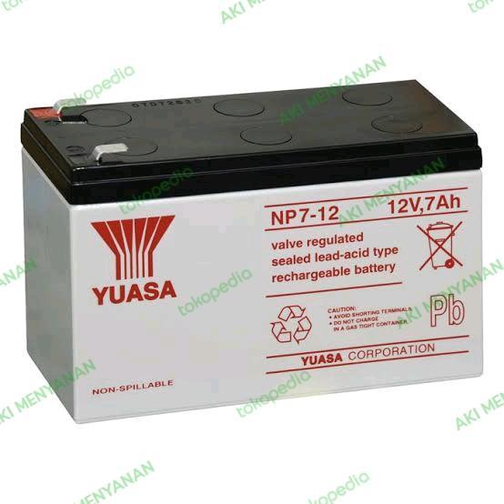 Aki Yuasa 12V 7 Ah Amper Accu Vrla