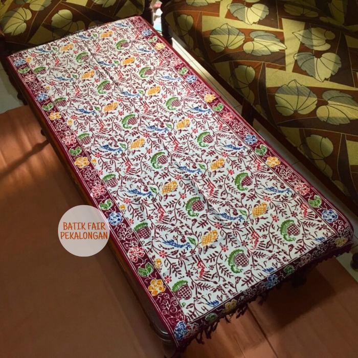 Taplak meja panjang taplak meja tamu panjang ukuran 120x50cm batik cap loper batik Taplak Meja