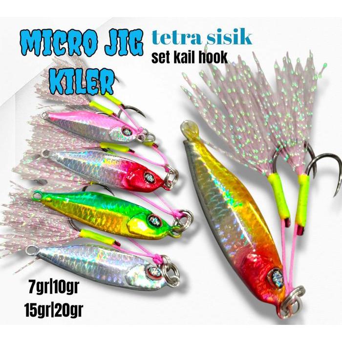 tetra sisik micro jig 7gr micro jig 10gr micro jig 15gr micro jig 20gr metal jig kiler umpan jig