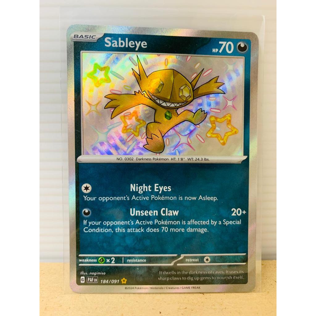 Sableye Baby Shiny Paldean Fates Pokemon English Inggris