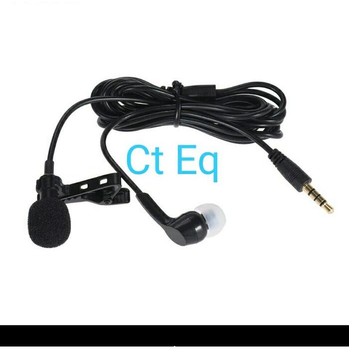 Clip-On Lavalier Mikrofon Kondensor Mic Earphone Jack 3.5Mm 4 Pole