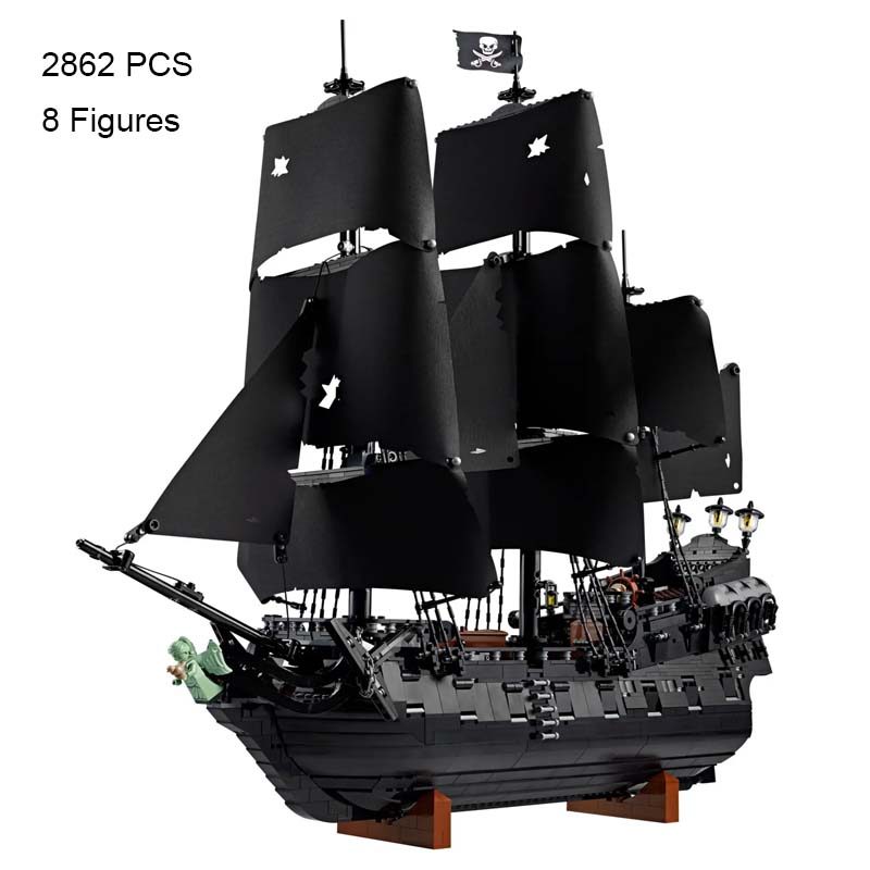 2025 NEW MOC 2862 PCS Black Pearl Pirate Ship Building Blocks 10365 Vessel Sailboat Ship 4184 Bricks