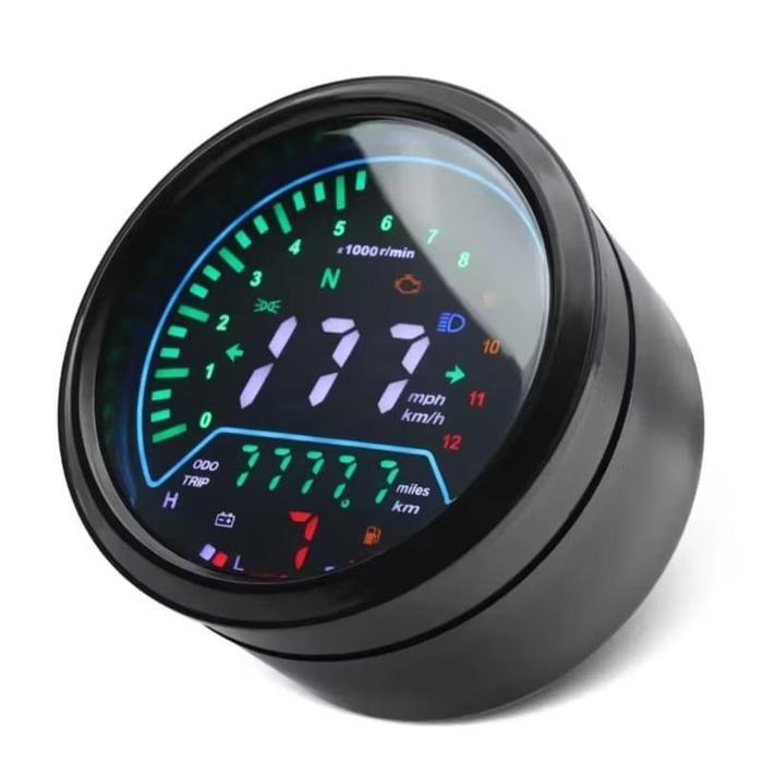 SPEEDOMETER BULAT DIGITAL FULL LED CUSTOM JAPSTYLE SPEEDOMETER DIGITAL BULAT MODEL BABON FULL LED