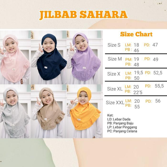 Hula Pop Jilbab Sahara Navy - Kerudung Anak Size 1-5Tahun Bergo Kerudung Muslim Bahan Kaos Combad