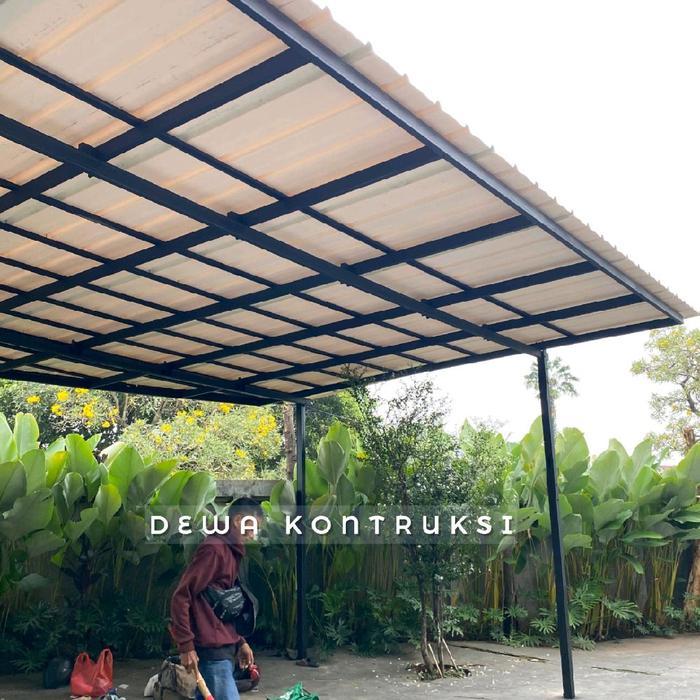 N3W Kanopi minimalis alderon rs rangka cnp baja ringan 0,75mm Baja Besi