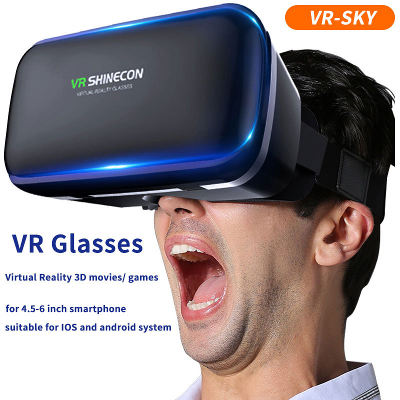 FLASH SALE    VR Virtual Reality 3D Glasses Box Headset Helmet G04 VR 3D Movies For IOS Android 4.7-