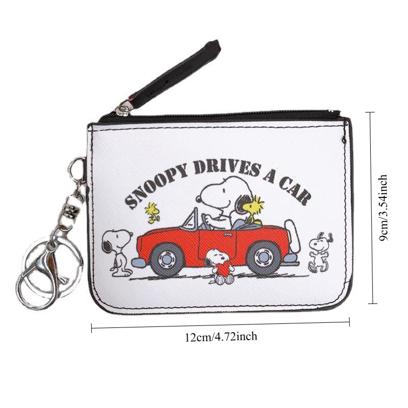 Snoopy Coin Purses Charlie Brown Cute Wallet Women Leisure Woodstock Zipper Card Holder Coin Pouch