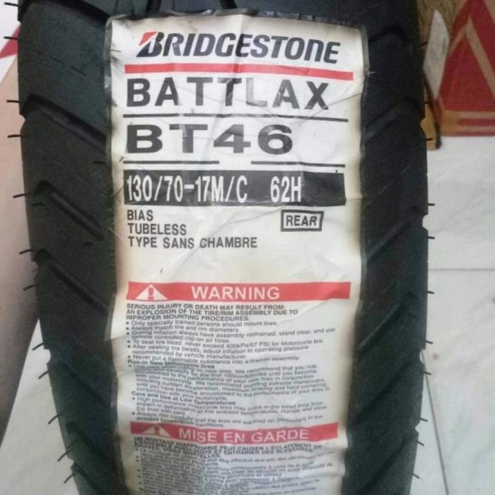 ban luar bridgestone battlax bt46 uk 130/70-17 tubles