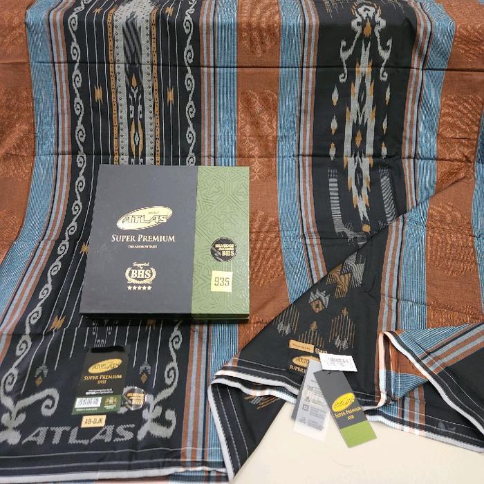 Sarung Atlas Super Premium Gold Hijau (Best Seller) Kain Adem Motif Songket Premium Timbul Sarung